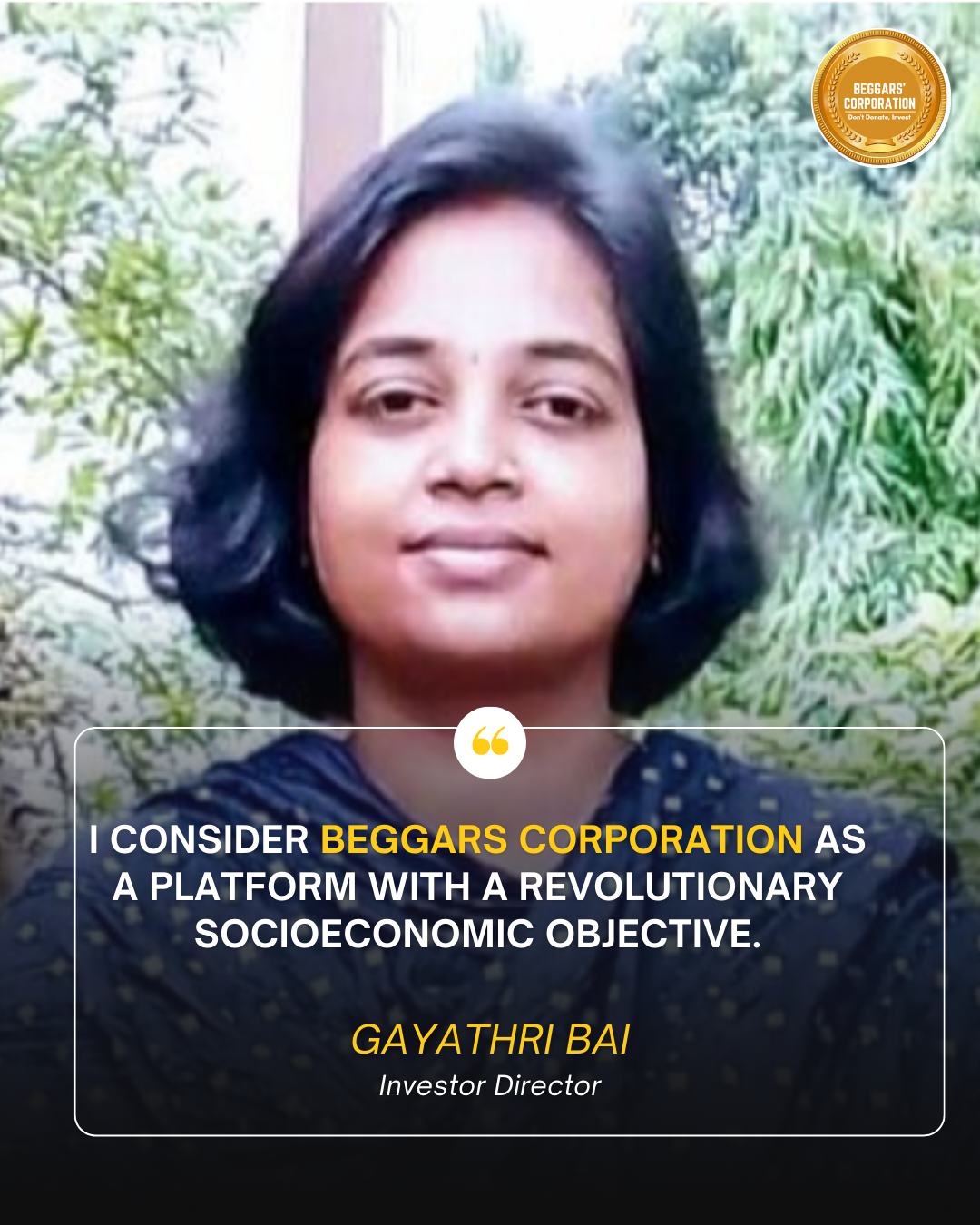 Gayathri Bai investor director image